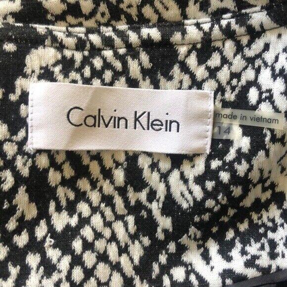 Calvin Klein‎ snake print ruffle flutter coat Women’s Size 14 - Picture 6 of 6